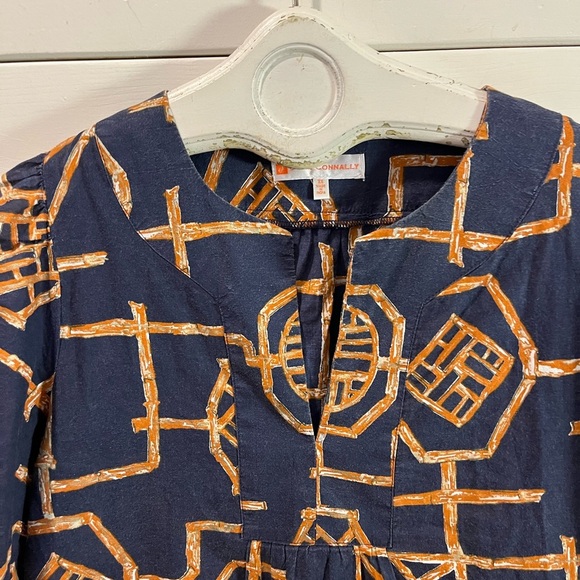 JUDE CONNALLY Top – Size XS – Navy & Orange Geometric Print - Picture 5 of 9